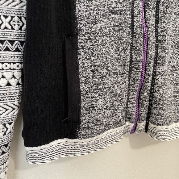 Title Nine Wool Full Zip Sweater Jacket Fair Isle Womens S Hiking Ski Mountain - Picture 5 of 10